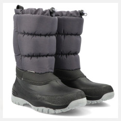 Сиви детски ботушки, pvc материя и текстилна материя - ежедневни обувки за есента и зимата N 100025108